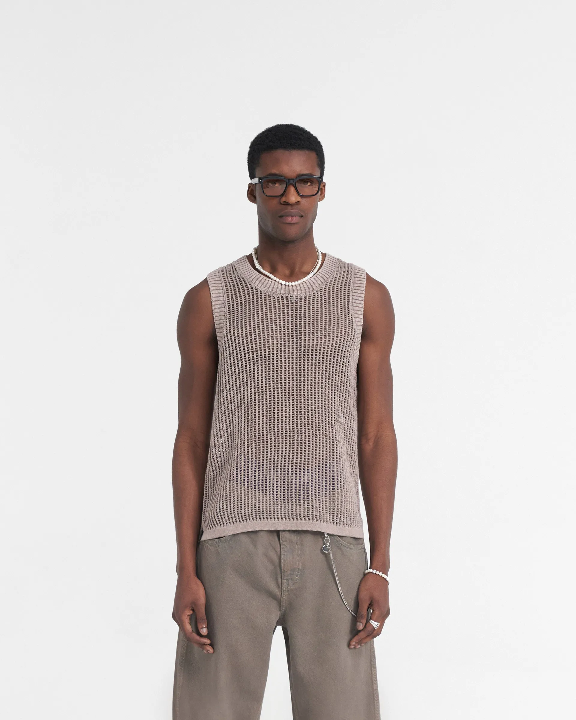 Washed Knit Vest - Dawn