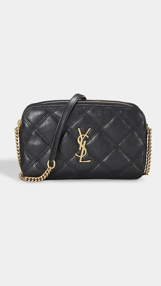 What Goes Around Comes Around   YSL Black Calfskin Becky Camera Bag 