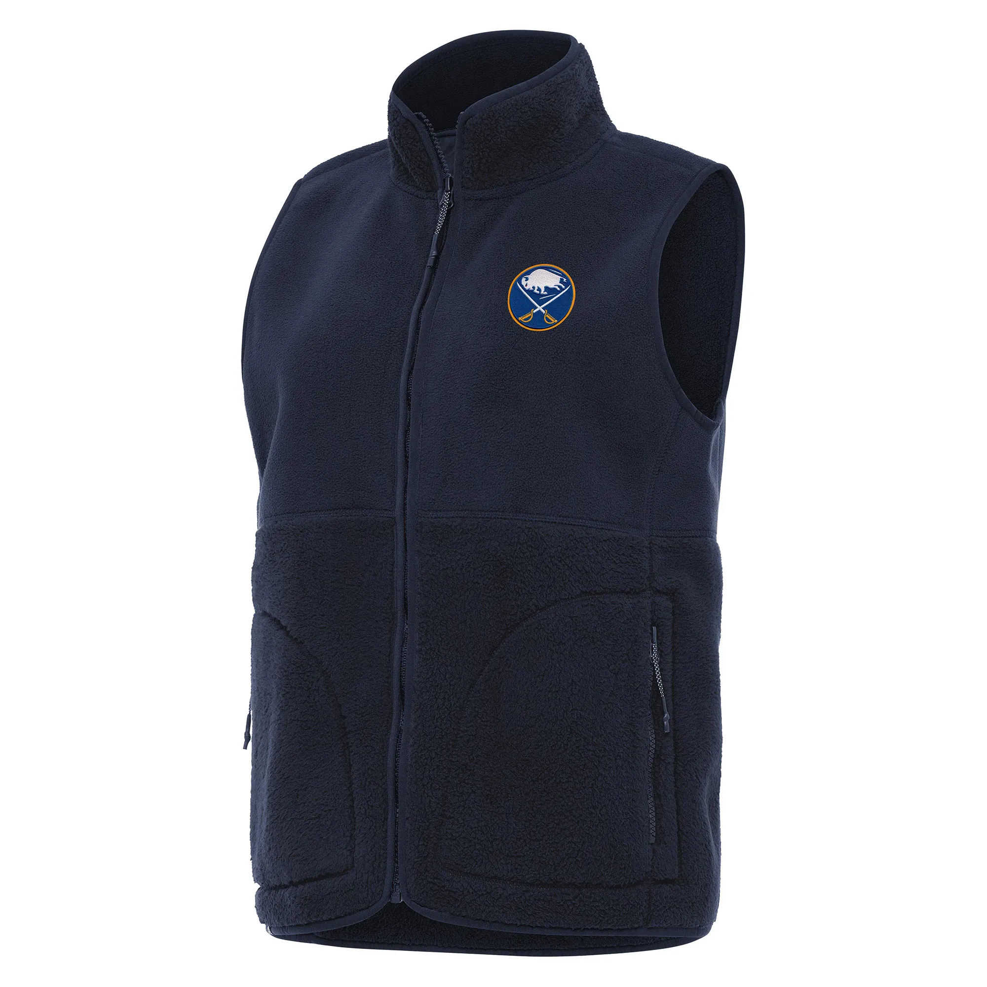 Women's Buffalo Sabres  Antigua Navy Nostalgic Full-Zip Vest