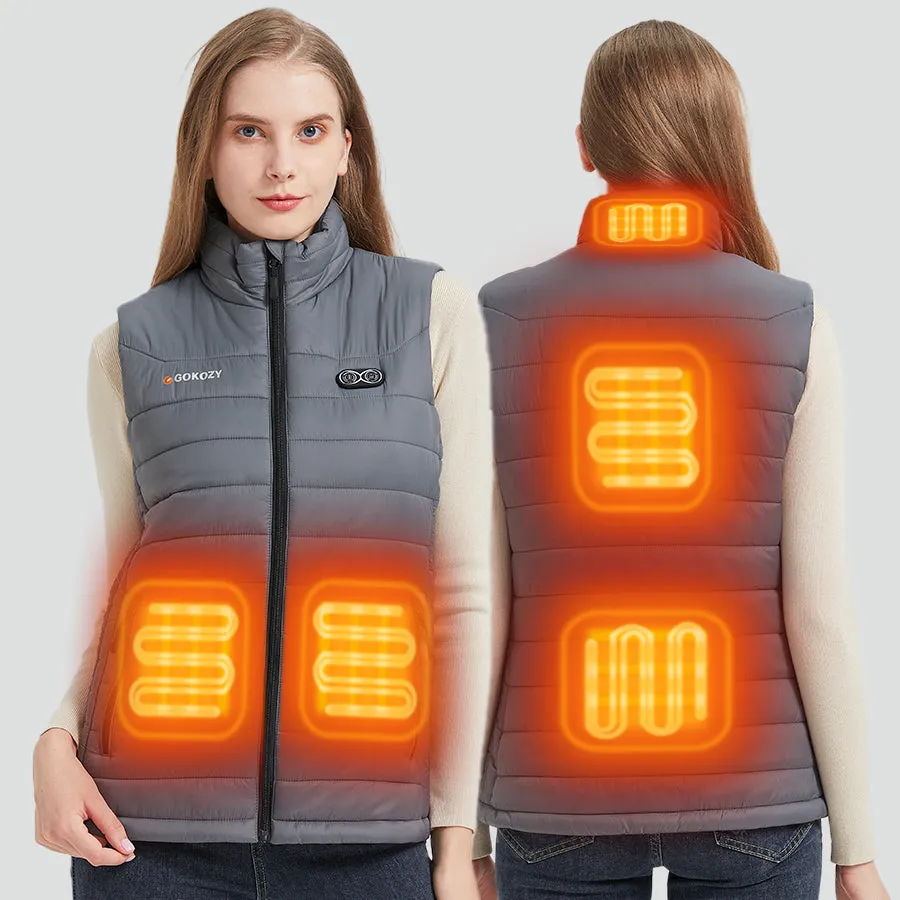 Women's Heated Vest-Gray