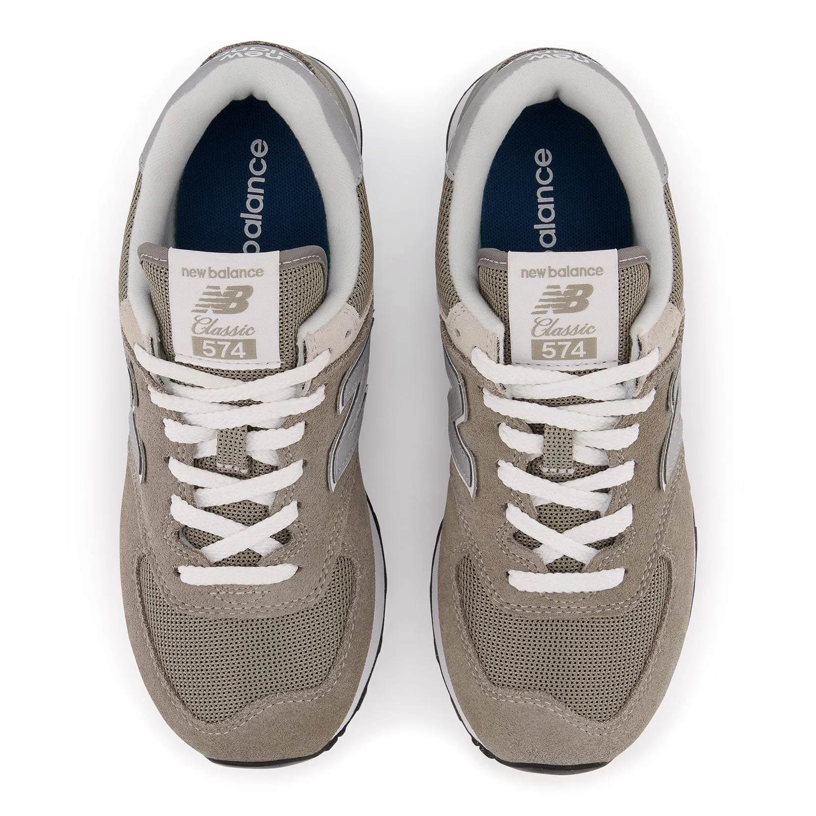 Women's New Balance 574 Core Color: Grey with White