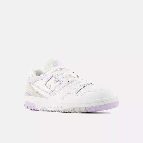 Womens/Kids New Balance 550 - White with Thistle