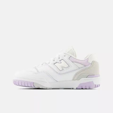 Womens/Kids New Balance 550 - White with Thistle