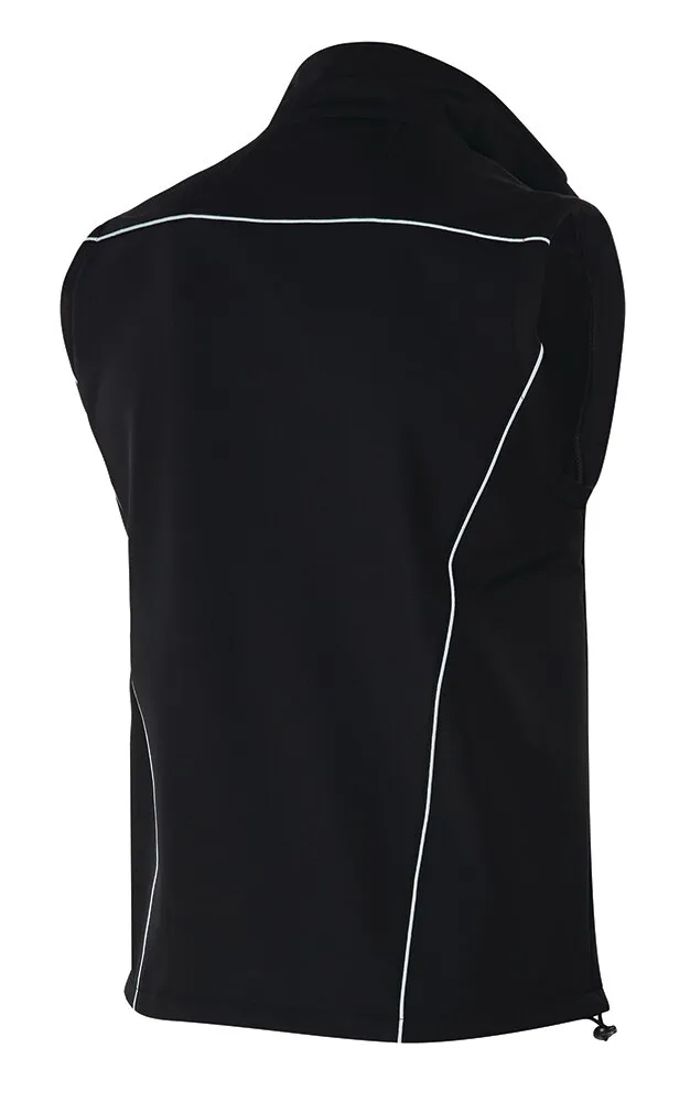 Workhorse MVE010 Men's Spandex Soft Shell Vest - Polyester - Black - Small