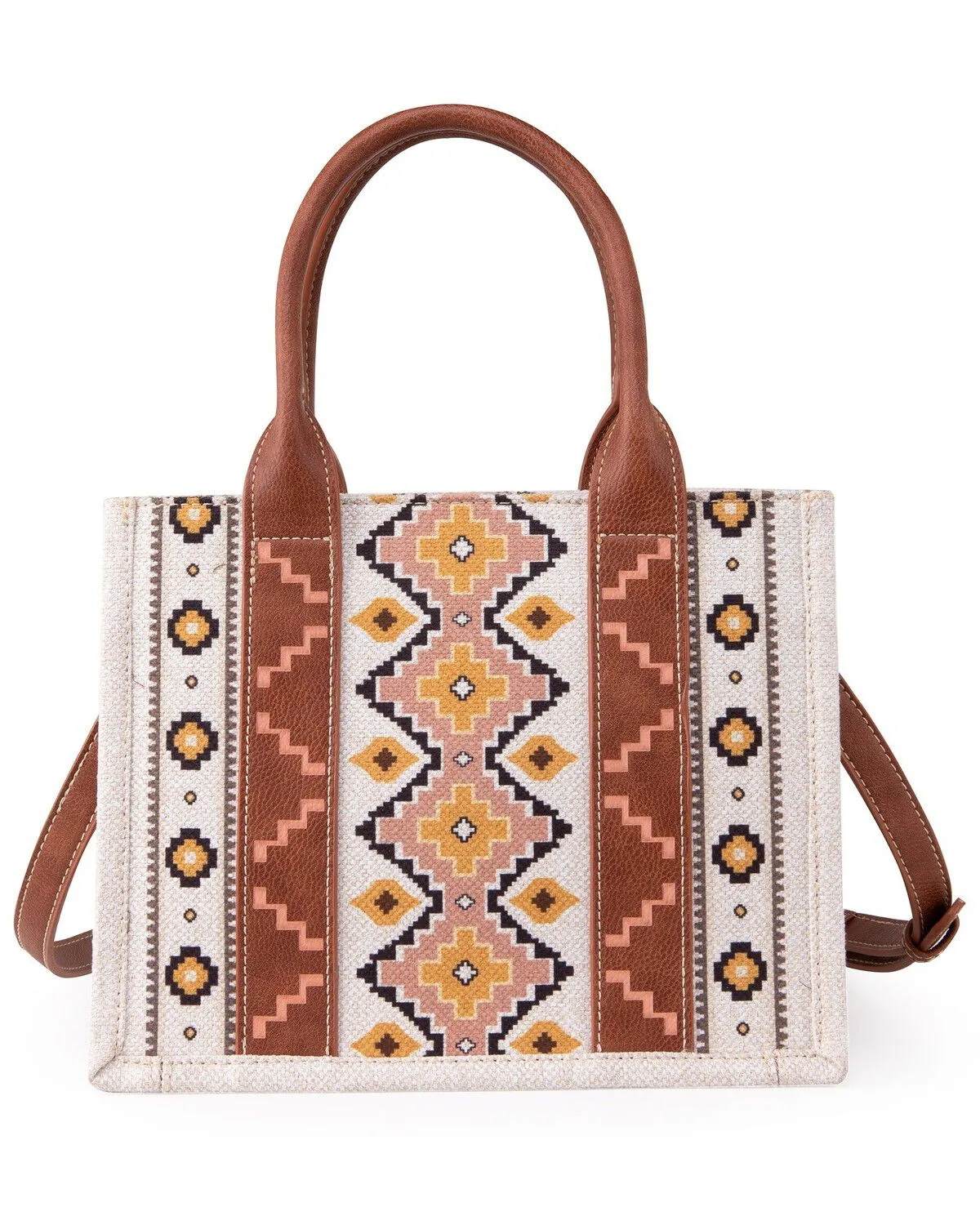 Wrangler Women's Southwestern Print Small Canvas Crossbody Bag