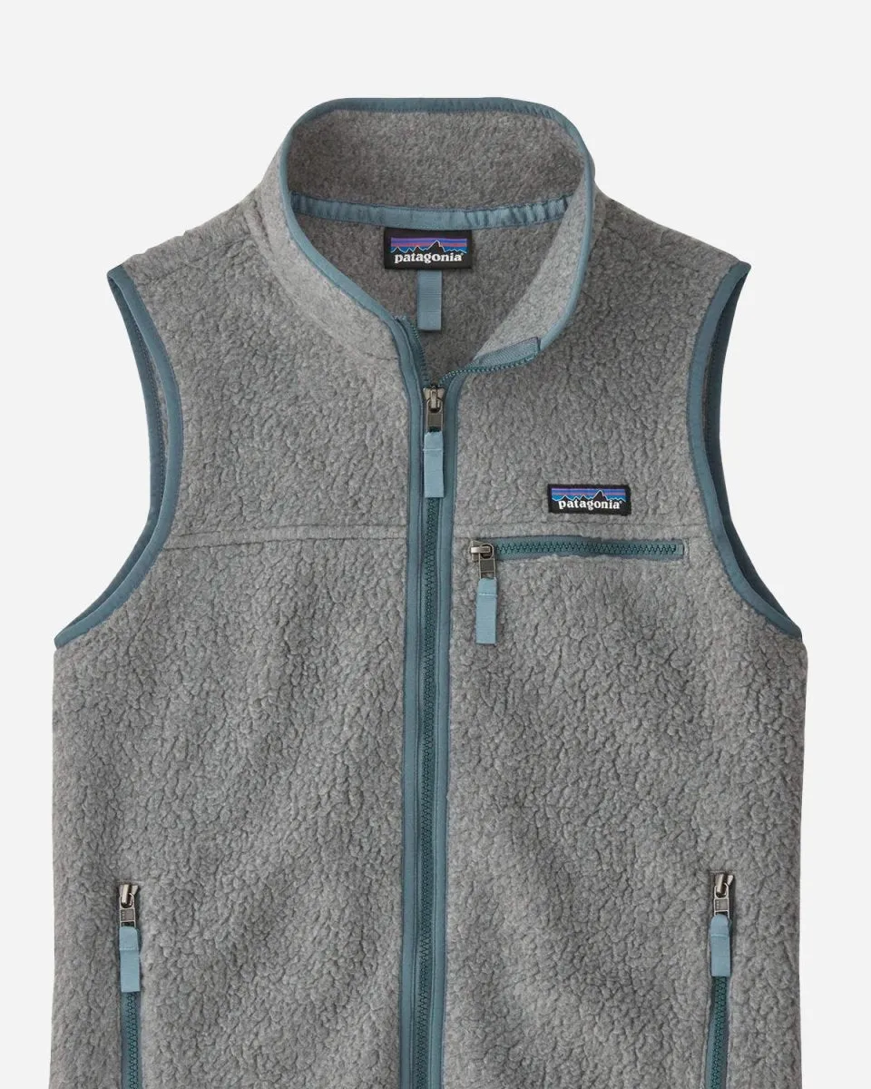 Ws Retro Pile Vest - Salt Grey/Light Grey